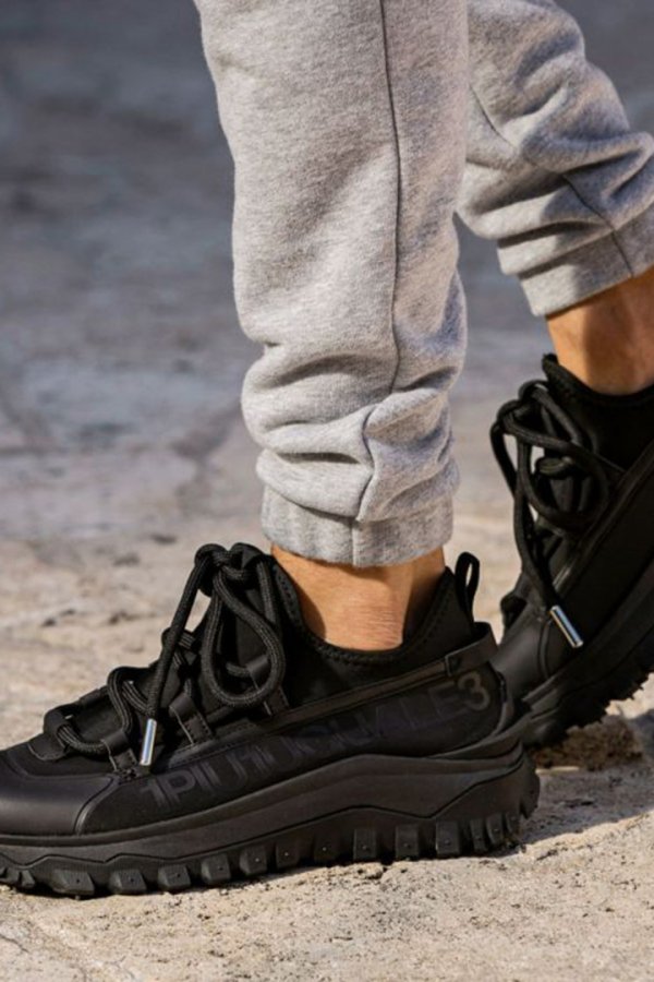 画像5: 1piu1uguale3 RELAX ウノピゥウノウグァーレトレ リラックス ボリュームソールサイドロゴスニーカー{-BEA} (5)