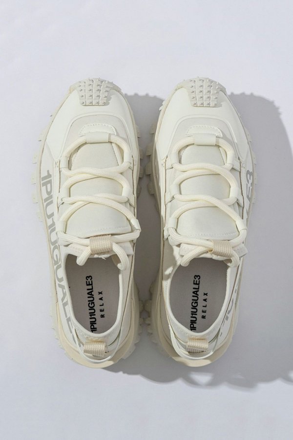 画像4: 1piu1uguale3 RELAX ウノピゥウノウグァーレトレ リラックス ボリュームソールサイドロゴスニーカー{-BEA} (4)