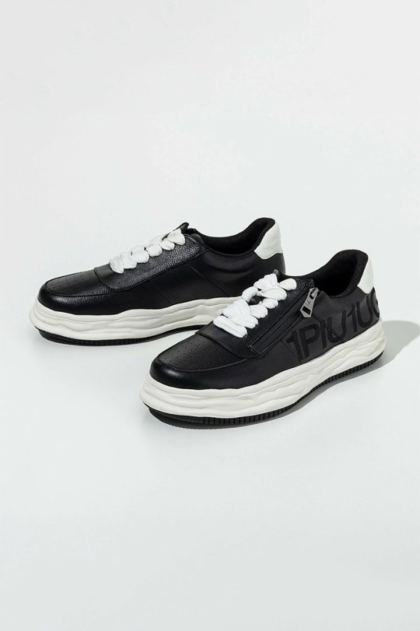 画像1: 1piu1uguale3 RELAX ウノピゥウノウグァーレトレ リラックス ボリュームソール刺繍ロゴスニーカー{-BFS} (1)