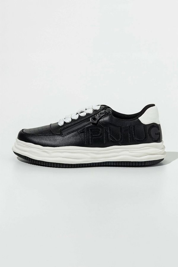 画像2: 1piu1uguale3 RELAX ウノピゥウノウグァーレトレ リラックス ボリュームソール刺繍ロゴスニーカー{-BFS} (2)