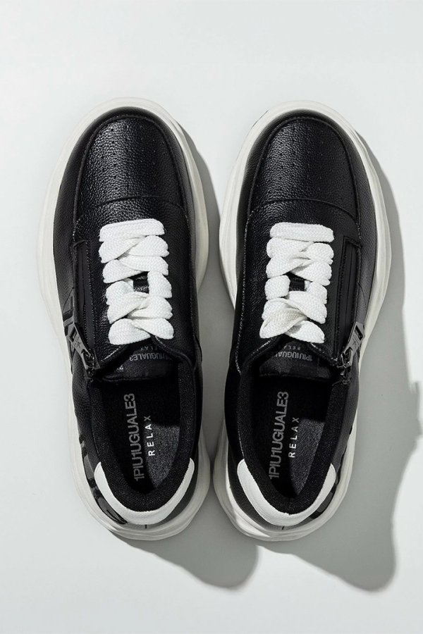 画像5: 1piu1uguale3 RELAX ウノピゥウノウグァーレトレ リラックス ボリュームソール刺繍ロゴスニーカー{-BFS} (5)