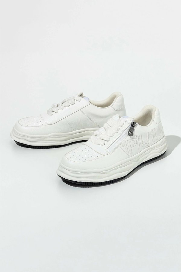 画像1: 1piu1uguale3 RELAX ウノピゥウノウグァーレトレ リラックス ボリュームソール刺繍ロゴスニーカー{-BFS} (1)