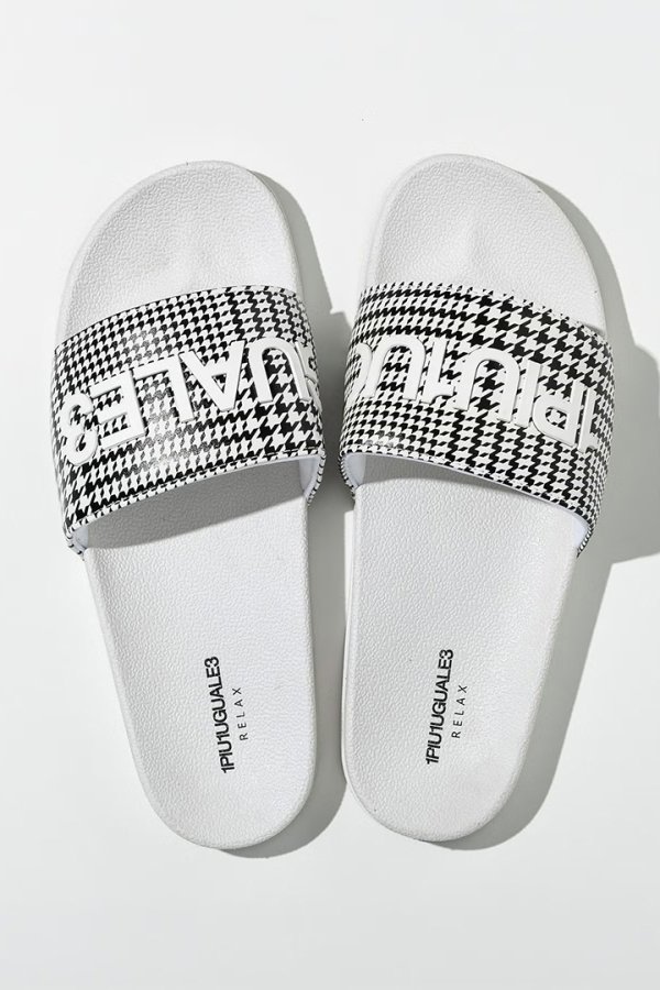 画像4: 1piu1uguale3 RELAX ウノピゥウノウグァーレトレ リラックス グレンチェックシャワーサンダル{USZ-26010-BFS} (4)