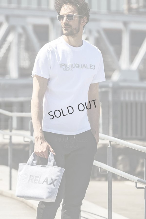 画像2: {SOLD}1piu1uguale3 RELAX ウノピゥウノウグァーレトレ リラックス ラインストーンロゴミニトートバッグ{-BDA} (2)