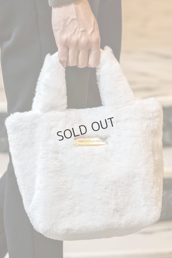 画像1: {SOLD}1piu1uguale3 RELAX ウノピゥウノウグァーレトレ リラックス シルバーロゴプレートファーミニトートバッグ{-BEA} (1)