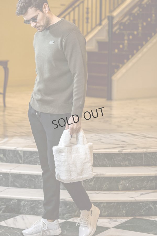 画像3: {SOLD}1piu1uguale3 RELAX ウノピゥウノウグァーレトレ リラックス シルバーロゴプレートファーミニトートバッグ{-BEA} (3)