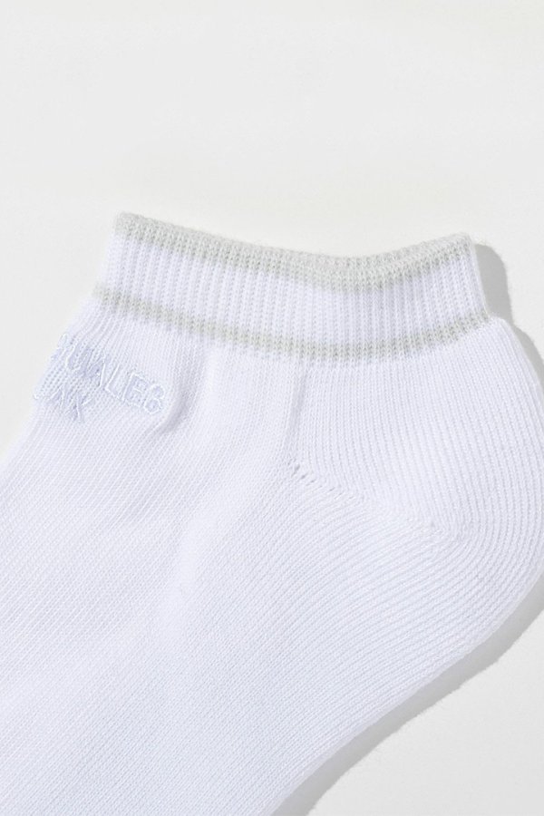 画像2: 1piu1uguale3 RELAX ウノピゥウノウグァーレトレ リラックス ロゴ刺繍アンクルソックス{-BEA} (2)