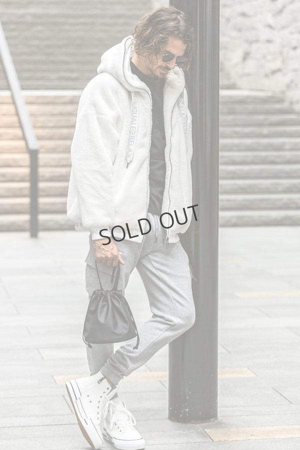 画像4: {SOLD}1piu1uguale3 RELAX ウノピゥウノウグァーレトレ リラックス シンセティックレザードローストリングバッグ{-BEA} (4)