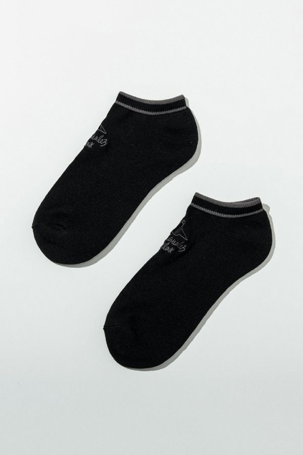 画像1: 1piu1uguale3 RELAX ウノピゥウノウグァーレトレ リラックス × Mark Gonzales ロゴ刺繍アンクルソックス{-BFS} (1)