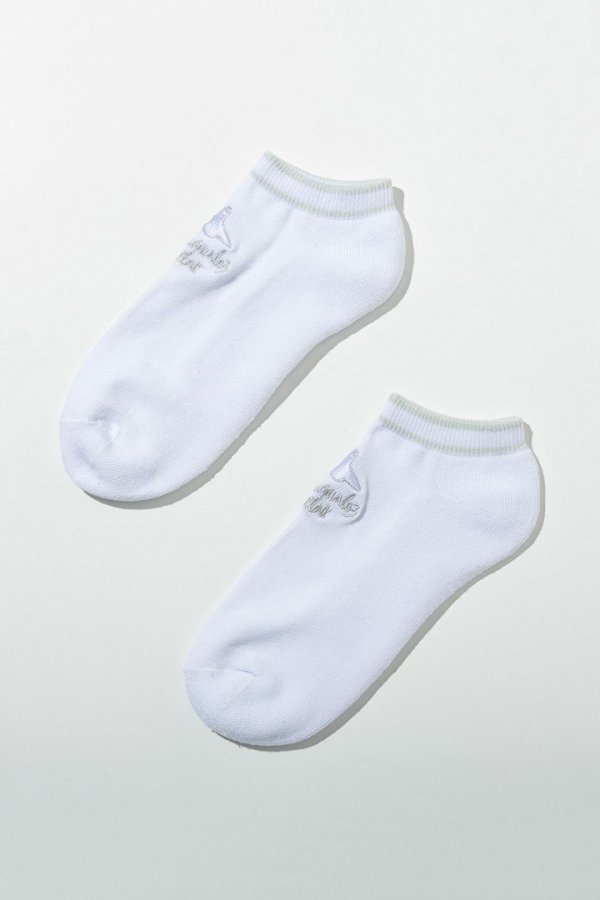 画像1: 1piu1uguale3 RELAX ウノピゥウノウグァーレトレ リラックス × Mark Gonzales ロゴ刺繍アンクルソックス{-BFS} (1)