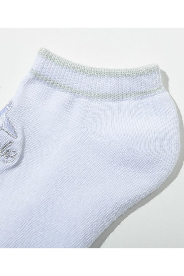 画像3: 1piu1uguale3 RELAX ウノピゥウノウグァーレトレ リラックス × Mark Gonzales ロゴ刺繍アンクルソックス{-BFS} (3)