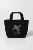 画像1: 1piu1uguale3 RELAX ウノピゥウノウグァーレトレ リラックス 【ミッキーマウス】ラインストーンシルエットミニトートバッグ{-BFA} (1)