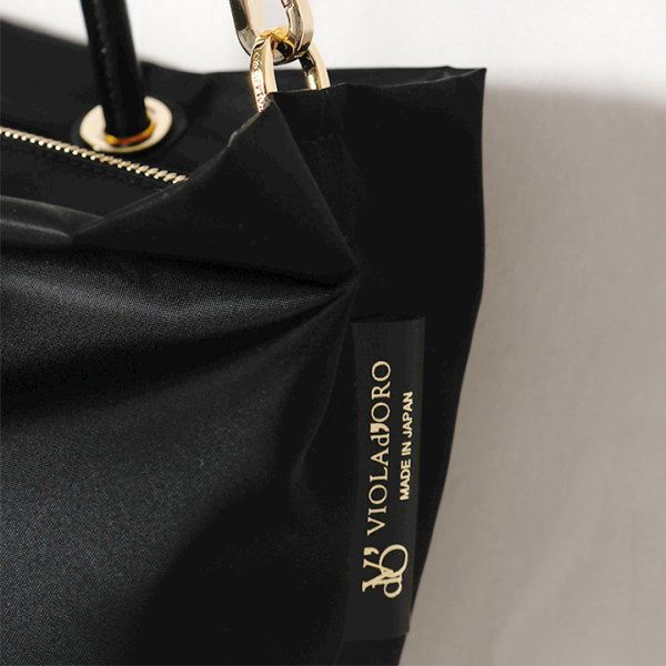 画像7: VIOLAd'ORO ヴィオラドーロ BIANCA ノットハンドルナイロントートML サイズ{-BFS} (7)