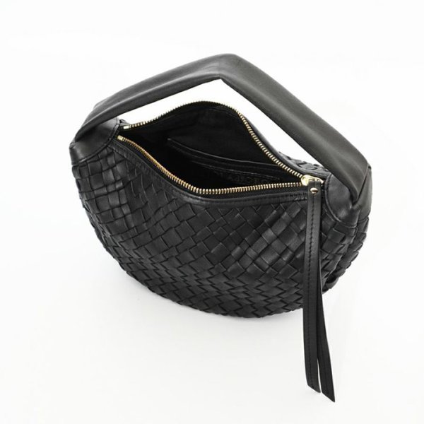 画像6:  ★先行予約商品★  VIOLAd'ORO ヴィオラドーロ MIRO レザーメッシュ三日月バッグ{-BFS} (6)