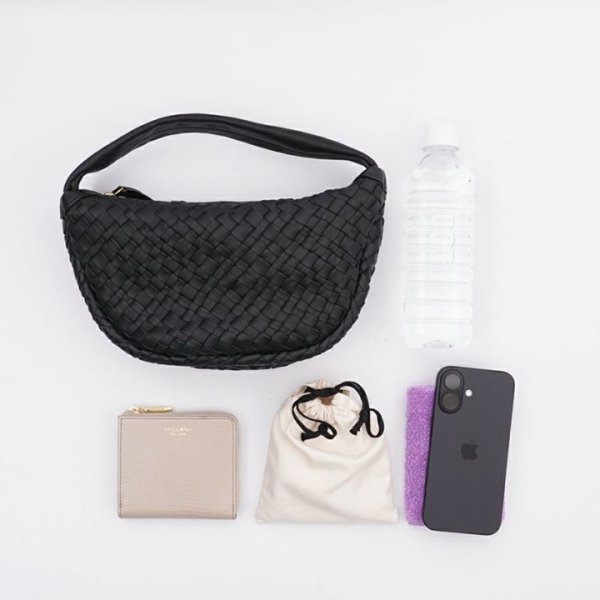 画像8:  ★先行予約商品★  VIOLAd'ORO ヴィオラドーロ MIRO レザーメッシュ三日月バッグ{-BFS} (8)