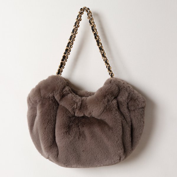画像1: VIOLAd'ORO ヴィオラドーロ FUR BAG{-BFA} (1)