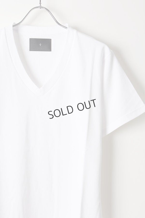 画像3: {SOLD}T' ティー "SEA ISLAND COTTON" LUXSIC 100％(20/1) Vee Neck Short Sleeve BASIC{V01-WHT-AIS} (3)