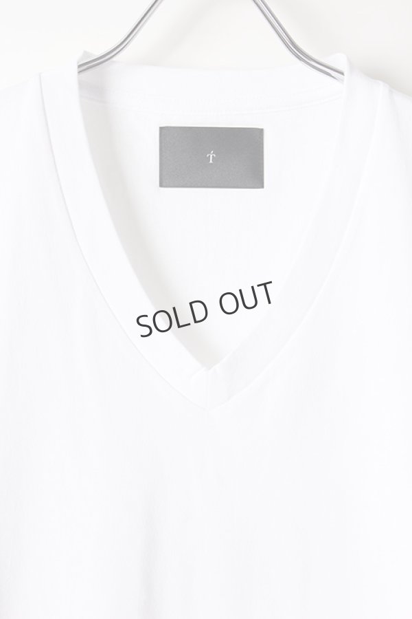 画像4: {SOLD}T' ティー "SEA ISLAND COTTON" LUXSIC 100％(20/1) Vee Neck Short Sleeve BASIC{V01-WHT-AIS} (4)