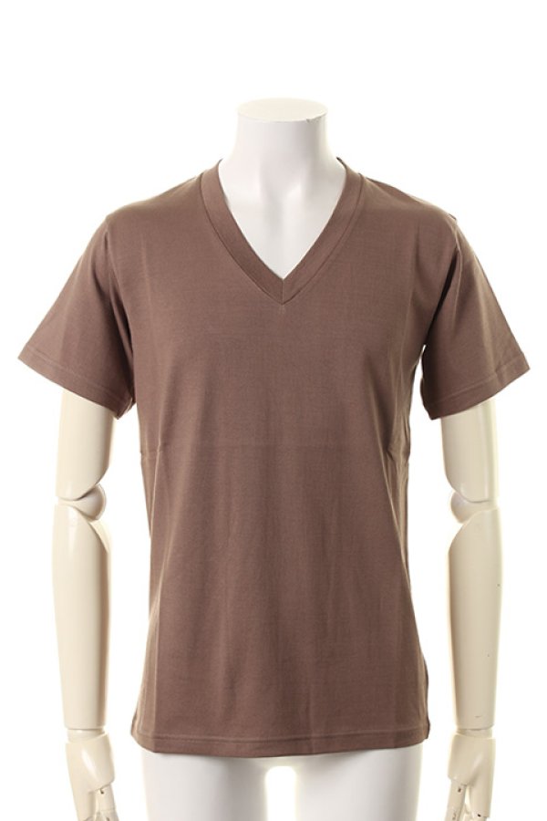画像1: 【 30%OFF セール16,500円→11,550円】 T' ティー "GIZA45" Egyptian Organic Cotton series Vee Nack Short Sleeve BASIC (K621){-AHS} (1)