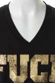 画像4: T' ティー 【THE SECRET COLLABORATION ART series 歴清社×T' “GOLD＆PLATINUM” TEE】Vee Neck Short Sleeve BASIC（K621）{-AHS} (4)