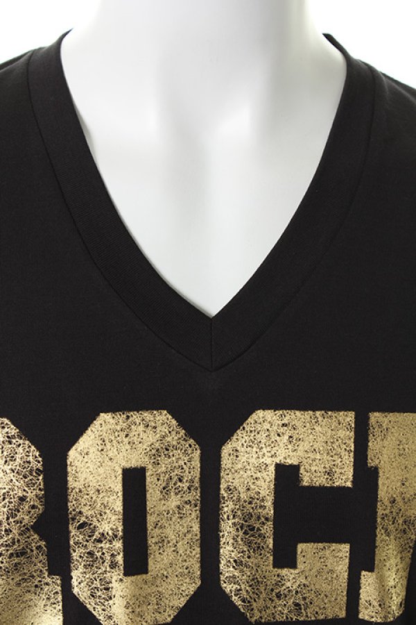 画像4: 【 30%OFF セール46,200円→32,340円】 T' ティー 【THE SECRET COLLABORATION ART series 歴清社×T' “GOLD＆PLATINUM” TEE】Vee Neck Short Sleeve BASIC（K621）{-AHS} (4)