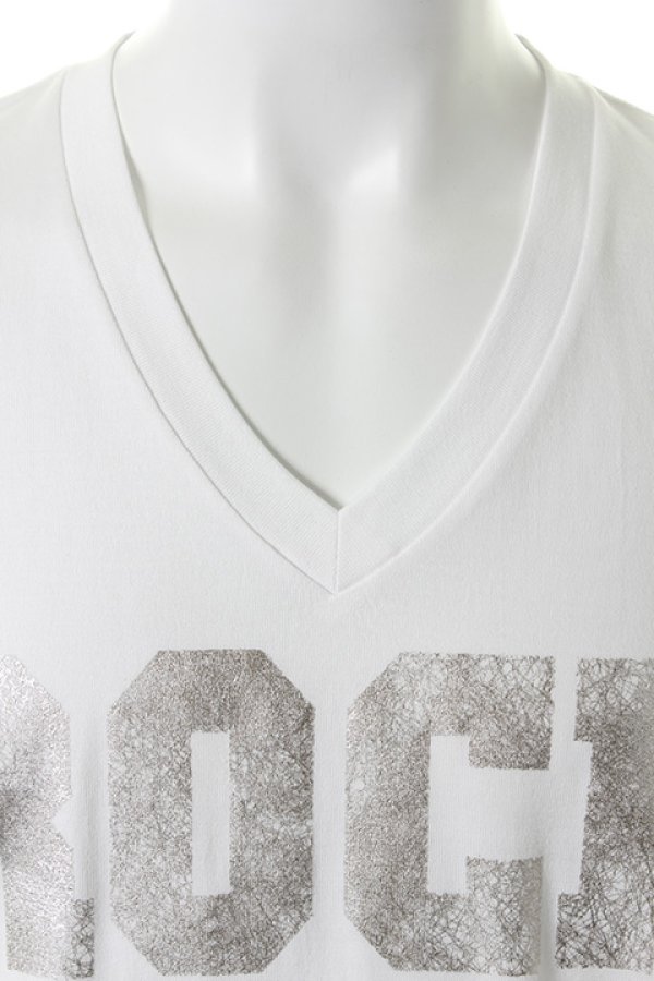 画像4: 【 30%OFF セール46,200円→32,340円】 T' ティー 【THE SECRET COLLABORATION ART series 歴清社×T' “GOLD＆PLATINUM” TEE】Vee Neck Short Sleeve BASIC（K621）{-AHS} (4)