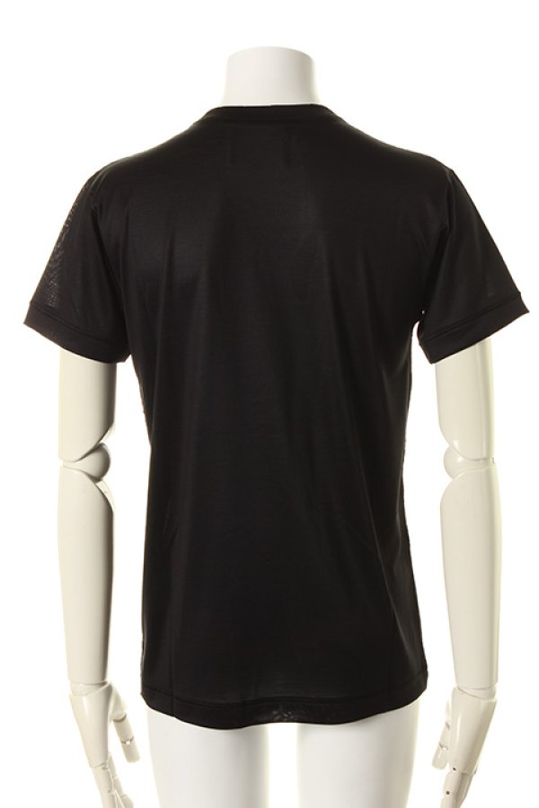 画像2: 【 30%OFF セール44,000円→30,800円】 T' ティー EXQUISITE "SPUN SILK 100％ TOP DYED MELANGE YARN series Vee Neck Short Sleeve BASIC{-AGS} (2)