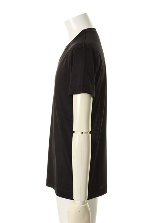 画像3: 【 30%OFF セール44,000円→30,800円】 T' ティー EXQUISITE "SPUN SILK 100％ TOP DYED MELANGE YARN series Vee Neck Short Sleeve BASIC{-AGS} (3)