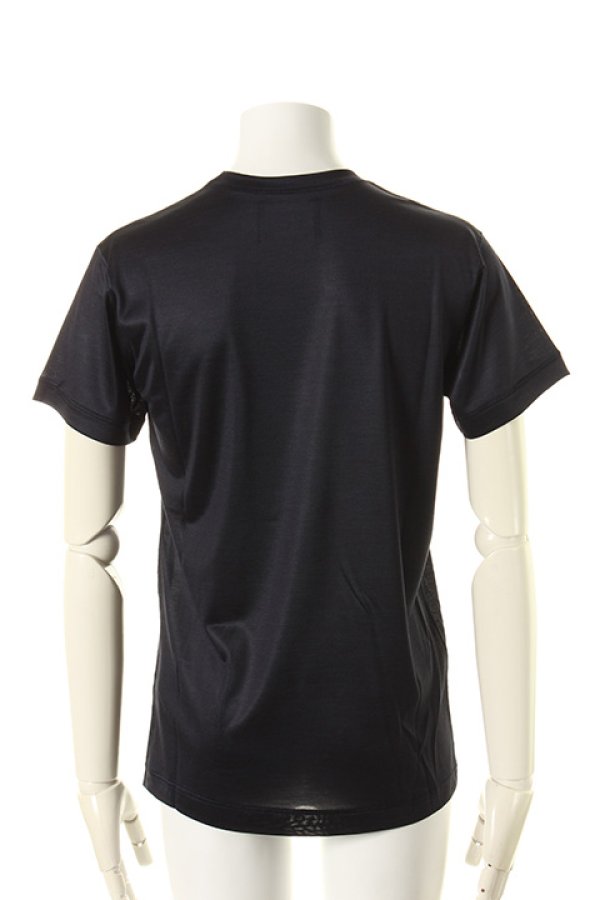 画像2: 【 30%OFF セール44,000円→30,800円】 T' ティー EXQUISITE "SPUN SILK 100％ TOP DYED MELANGE YARN series Vee Neck Short Sleeve BASIC{-AGS} (2)