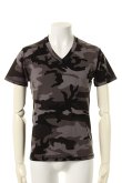 画像1: {SOLD}T' ティー ORIGINAL MERCERIZATION "DISCHARE CAMO" series Vee Neck Short Sleeve BASIC{-AGS} (1)