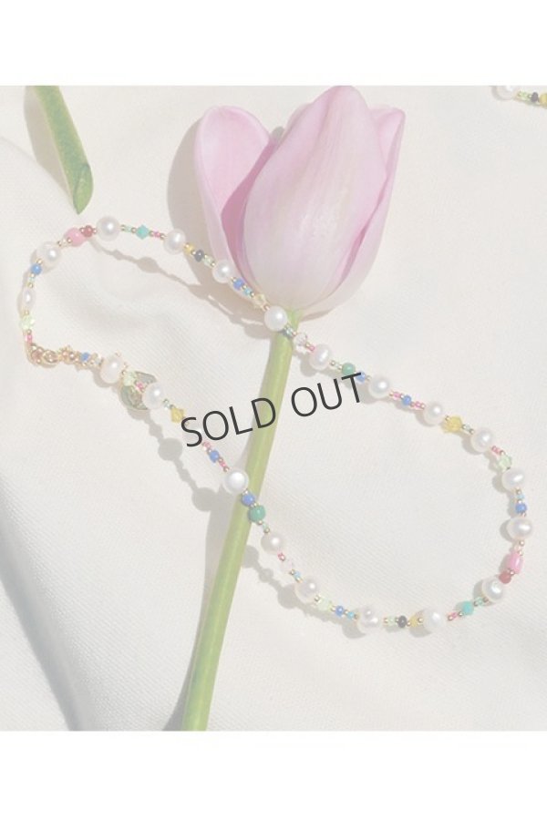画像2: {SOLD}VINTAGE HOLLYWOOD ビンテージハリウッド PEARL AND CRYSTAL BEADS NECKLACE{-BCA} (2)