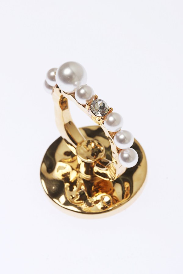 画像3: 【 30%OFF セール13,200円→9,240円】 VINTAGE HOLLYWOOD ビンテージハリウッド Pearl wave Ring Phone Grip{-BCA} (3)