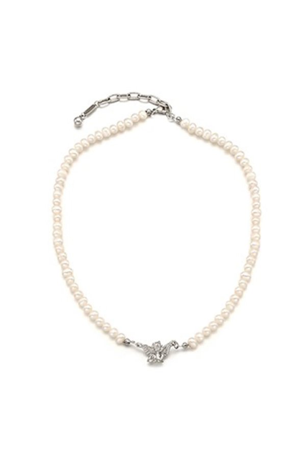 画像1: VINTAGE HOLLYWOOD ビンテージハリウッド Antique angel pearl necklace_2color{-BCA} (1)