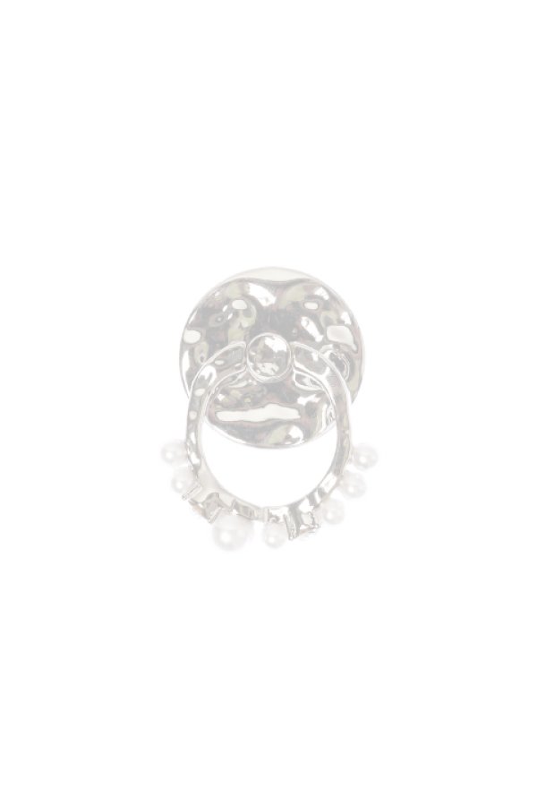 画像1:   VINTAGE HOLLYWOOD ビンテージハリウッド Pearl wave Ring Phone Grip{-BCA} (1)