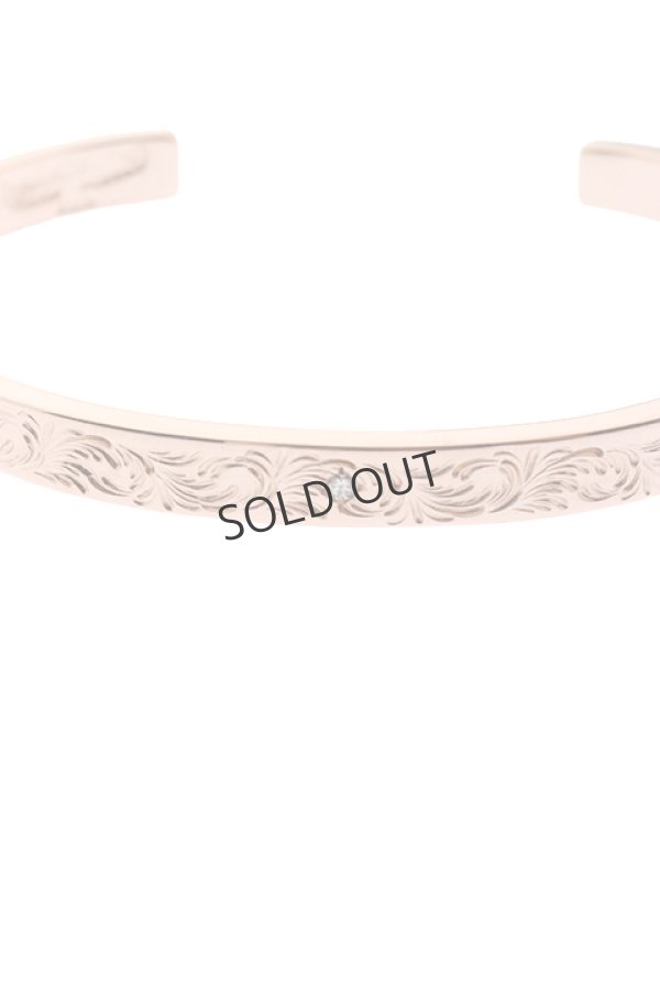 画像2: {SOLD}Taro Washimi タロウ ワシミ 鷲見太郎 K18PG M arabesque design bangle / diamond{-BJA} (2)