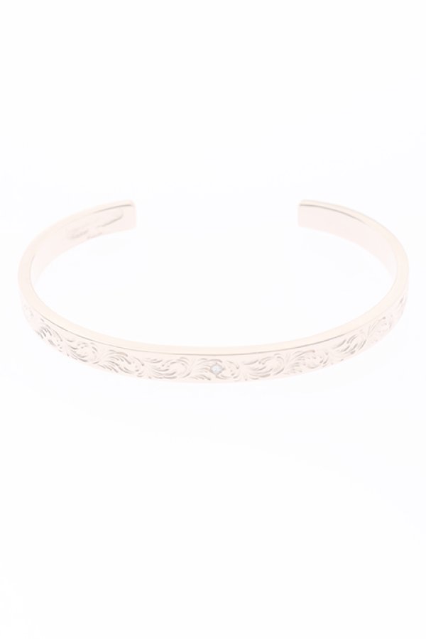 画像5:  {SOLD} Taro Washimi タロウ ワシミ 鷲見太郎 K18PG M arabesque design bangle / diamond {-BJA}  :WT-202010-02-F  (5)