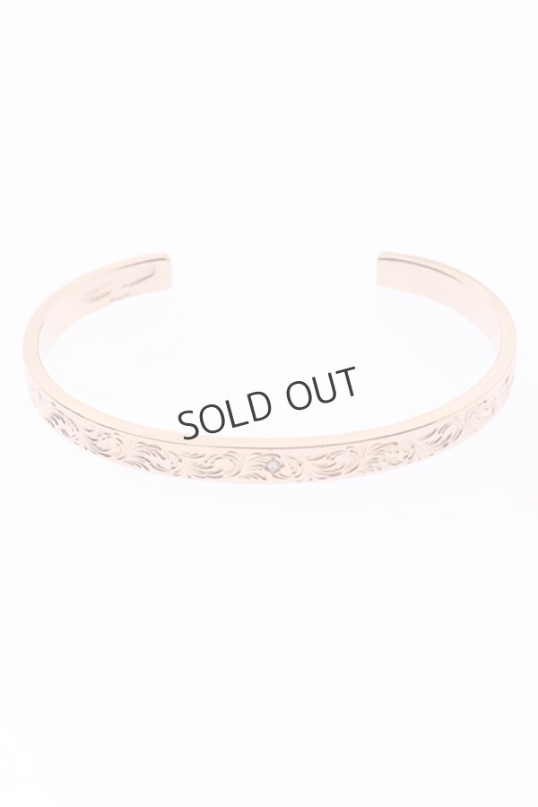 画像5: {SOLD}Taro Washimi タロウ ワシミ 鷲見太郎 K18PG M arabesque design bangle / diamond{-BJA} (5)