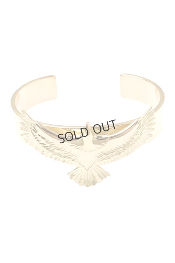 画像2: {SOLD}Taro Washimi タロウ ワシミ 鷲見太郎 M K18 plain bangle 12mm/eagle{-BJA} (2)