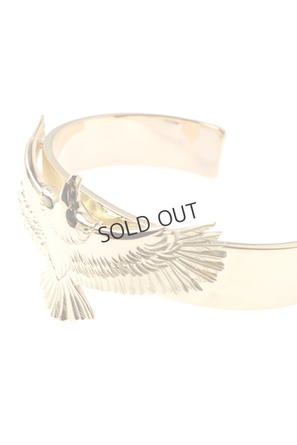 画像3: {SOLD}Taro Washimi タロウ ワシミ 鷲見太郎 M K18 plain bangle 12mm/eagle{-BJA} (3)