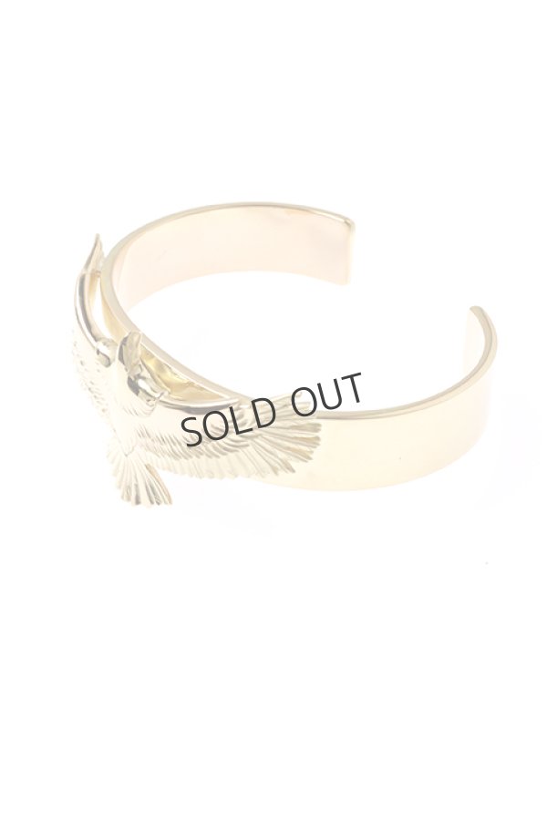 画像4: {SOLD}Taro Washimi タロウ ワシミ 鷲見太郎 M K18 plain bangle 12mm/eagle{-BJA} (4)