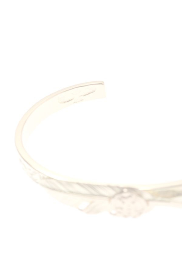 画像3:  {SOLD} Taro Washimi タロウ ワシミ 鷲見太郎 K18 M arabesque design 5mm bangle/feather/flower metal {-BJA}  :WT-202010-05-F  (3)