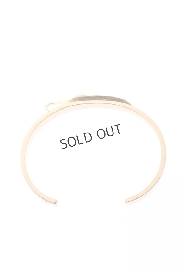 画像5: {SOLD}Taro Washimi タロウ ワシミ 鷲見太郎 K18 M arabesque design 5mm bangle/feather/flower metal{-BJA} (5)