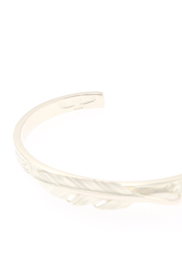 画像3:  {SOLD} Taro Washimi タロウ ワシミ 鷲見太郎 K18 M arabesque design 5mm bangle/feather {-BJA}  :WT-202010-06-F  (3)