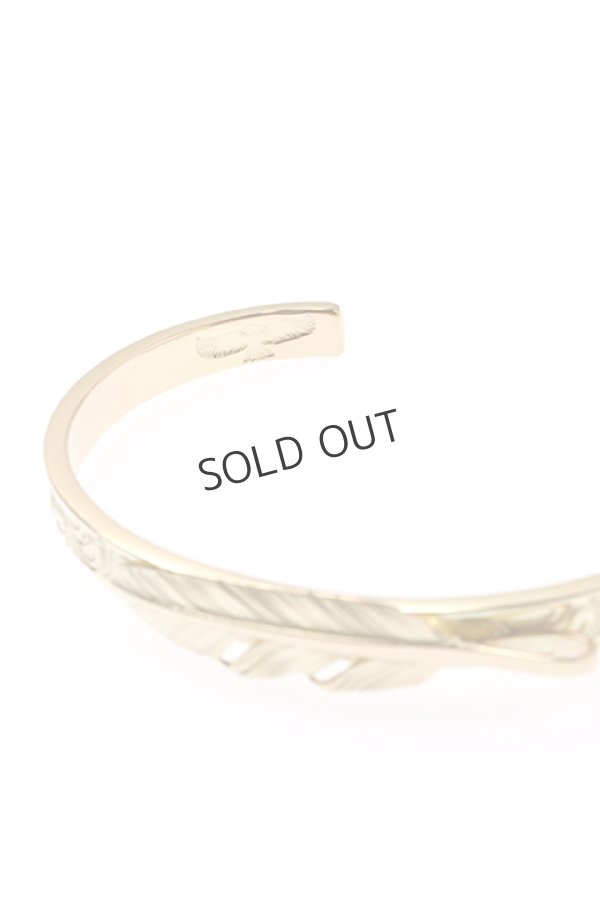 画像3: {SOLD}Taro Washimi タロウ ワシミ 鷲見太郎 K18 M arabesque design 5mm bangle/feather{-BJA} (3)