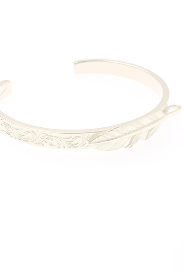 画像4:  {SOLD} Taro Washimi タロウ ワシミ 鷲見太郎 K18 M arabesque design 5mm bangle/feather {-BJA}  :WT-202010-06-F  (4)