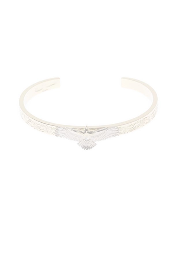 画像2:  {SOLD} Taro Washimi タロウ ワシミ 鷲見太郎 K18 M arabesque design 5mm bangle/eagle/diamond {-BJA}  :WT-202010-08-F  (2)