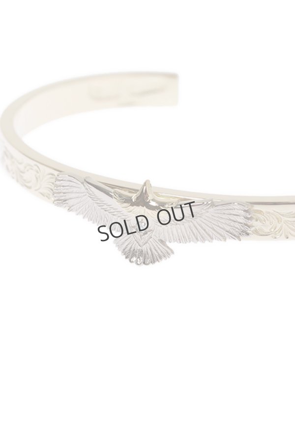 画像3: {SOLD}Taro Washimi タロウ ワシミ 鷲見太郎 K18 M arabesque design 5mm bangle/eagle/diamond{-BJA} (3)