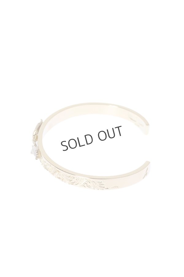 画像4: {SOLD}Taro Washimi タロウ ワシミ 鷲見太郎 K18 M arabesque design 5mm bangle/eagle/diamond{-BJA} (4)