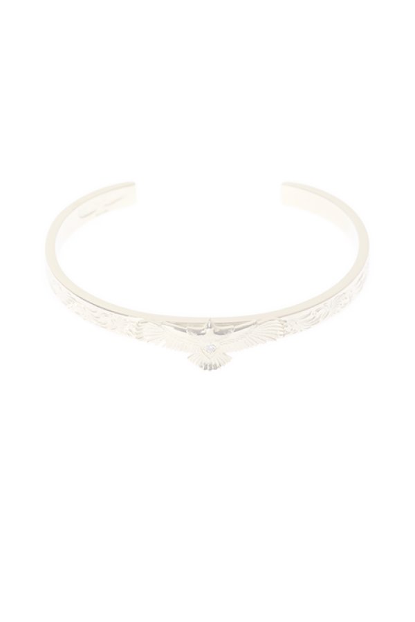 画像2:  {SOLD} Taro Washimi タロウ ワシミ 鷲見太郎 K18 M arabesque design 5mm bangle/eagle/diamond {-BJA}  :WT-202010-09-F  (2)
