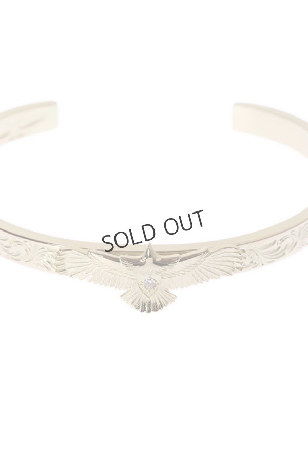 画像3: {SOLD}Taro Washimi タロウ ワシミ 鷲見太郎 K18 M arabesque design 5mm bangle/eagle/diamond{-BJA} (3)